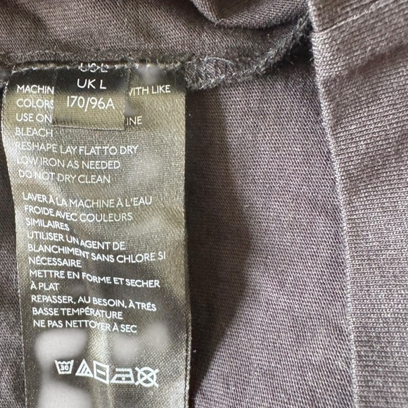 Urban Outfitters - NWT Plaid Sleeve Black Tee Grunge Y2K 90s Band Style Sz L - Picture 7 of 8